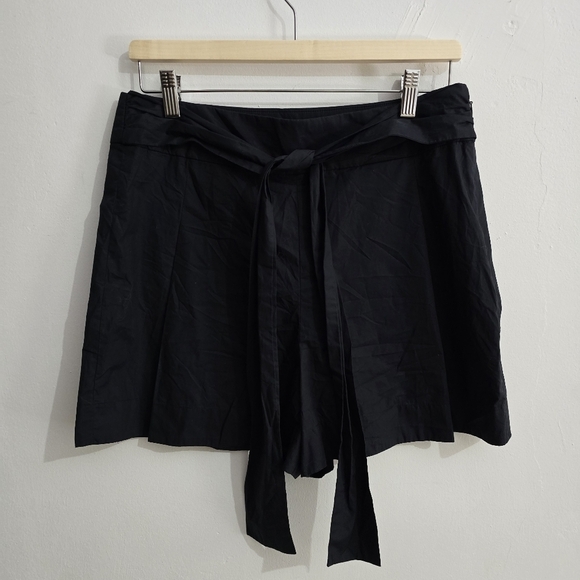 NWT J. Crew Black Tie-waist short cotton poplin Size 8 - Picture 3 of 10